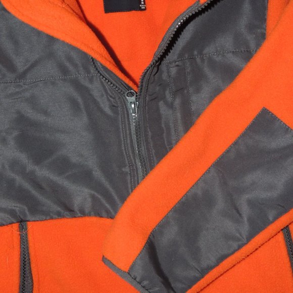 Orange Fleece Zip Up Jacket - Youth 8/M - Picture 2 of 3